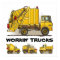 Working Trucks Construction Poster Print