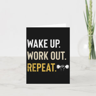 Workou Wake Up Insrational And Motivational Gym Gi Card