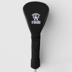 Workout Because Murder is Wrong Unicorn Tank Top Golf Head Cover