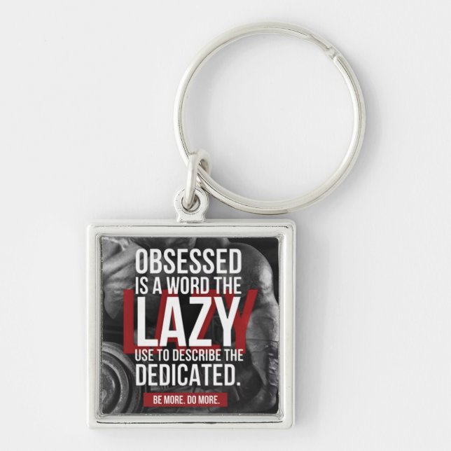 Workout "Body building" Gym Motivational Key Ring (Front)