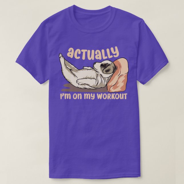 Workout Buddy Dog Laying on Rock Tee (Design Front)