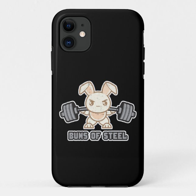 Workout Bunny Cartoon - Buns Of Steel, Funny Anime Case-Mate iPhone Case (Back)
