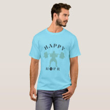 Workout Crossfit T-shirt Happy Hour Funny Gym