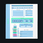 Workout Daily Schedule meal and weight tracker Notepad<br><div class="desc">Cute Workout Fitness Daily Schedule Notepad</div>