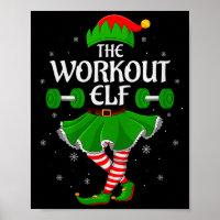Workout Elf Christmas Family Girls Women Elf Squad