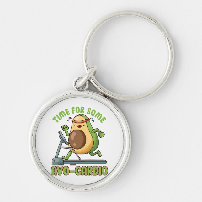 Workout Exercise Funny Humour Sayings Quotes Key Ring (Front)