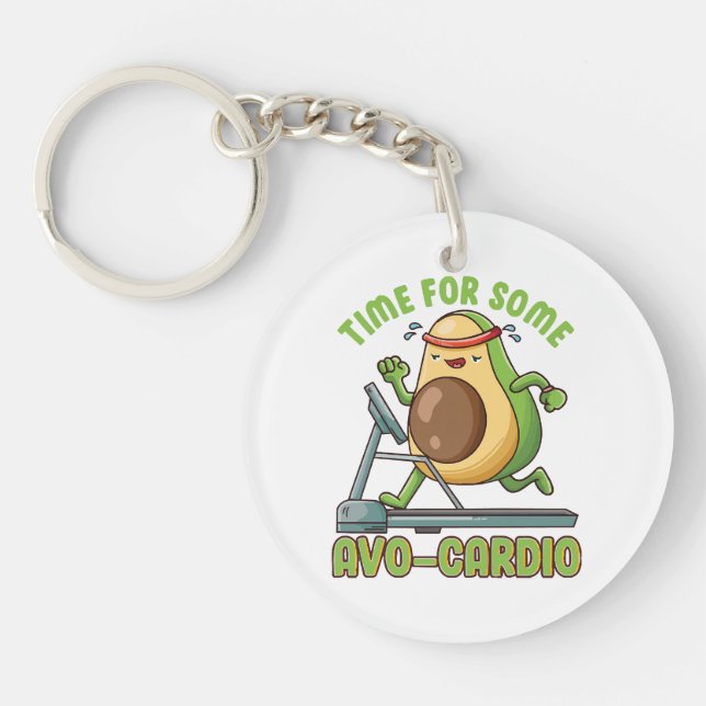 Workout Exercise Funny Humour Sayings Quotes Key Ring (Front)