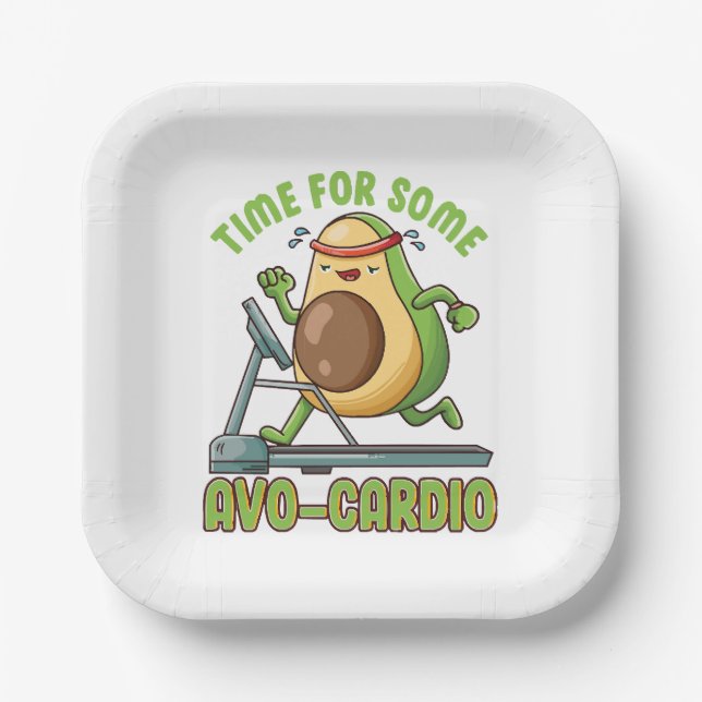 Workout Exercise Funny Humour Sayings Quotes Paper Plate (Front)