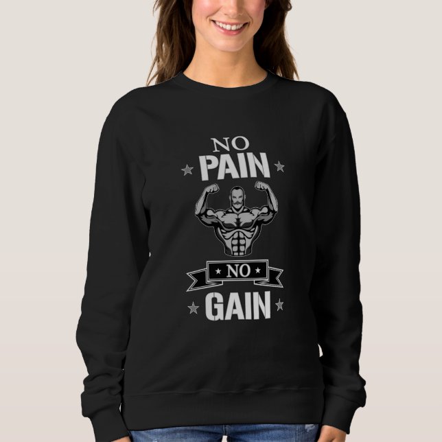 Workout Fitness Gym Exercise Sport Funny Gift Idea Sweatshirt (Front)