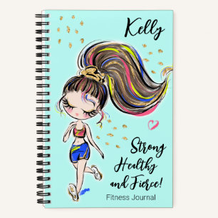 Workout Fitness Journal, Strong Healthy & Fierce   Notebook