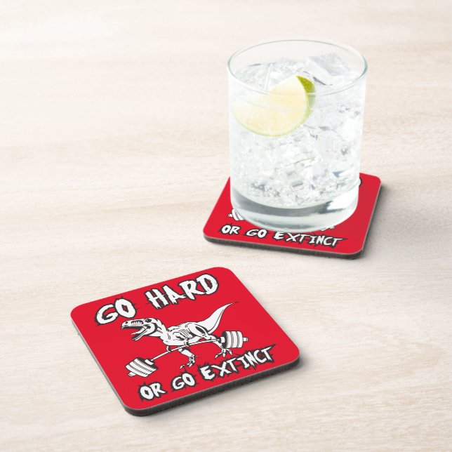 Workout - Go Hard or Go Extinct - T-Rex Deadlift Coaster (Right Side)