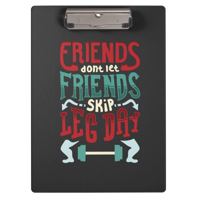 Workout Gym Gift Clipboard (Front)