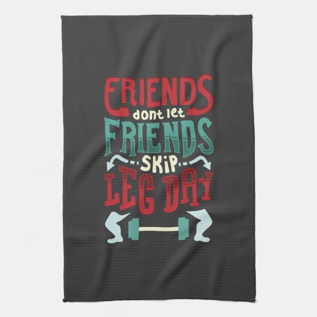 Workout Gym Gift Tea Towel (Vertical)