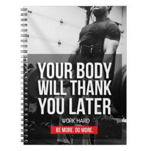 Workout Gym Motivation - Work Hard Notebook