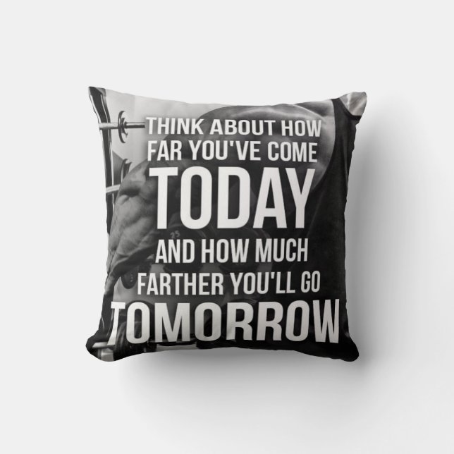 Workout Gym Motivational Cushion (Front)