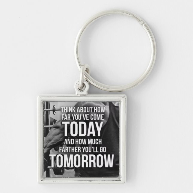 Workout Gym Motivational Key Ring (Front)