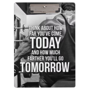 Workout Gym Motivational Words Clipboard