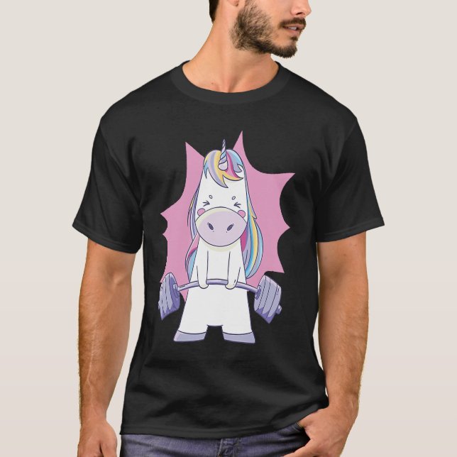 Workout Gym Unicorn T-Shirt (Front)