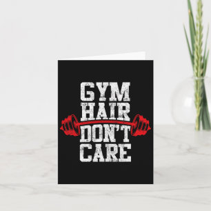 Workout Gym Weight Lifting Bodybuilding Gym Hair D Card
