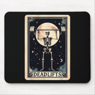 Workout Gym Weight Lifting Funny Halloween Skeleto Mouse Pad