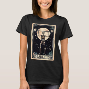 Workout Gym Weight Lifting Funny Halloween Skeleto T-Shirt
