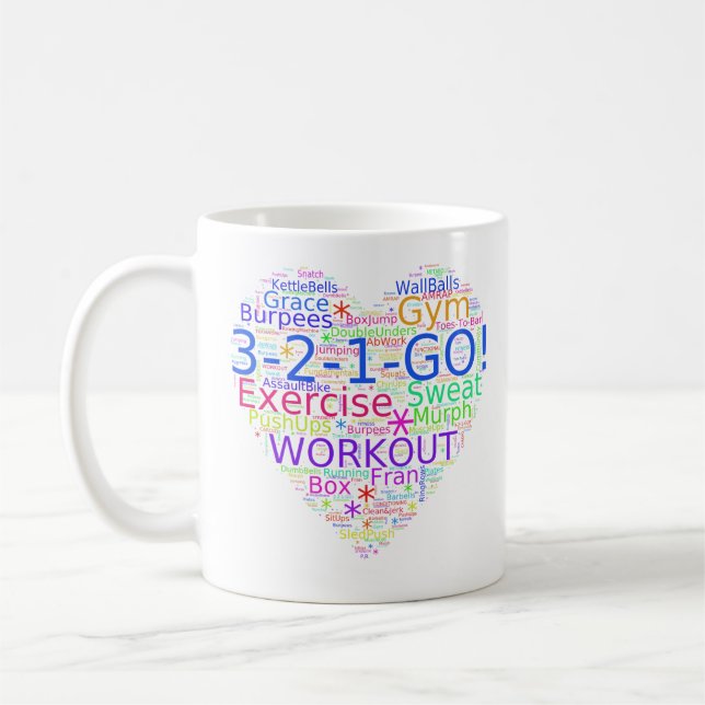 Workout Heart - Crossfit-Inspired Mug (Left)