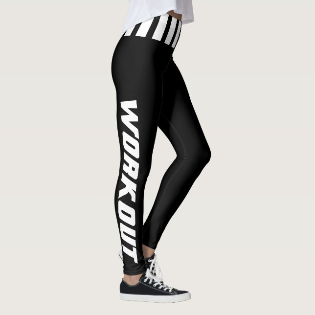 Workout in Black and White or DIY Colour Leggings (Right)
