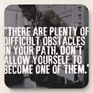 Workout Inspirational Words - Obstacles Coaster
