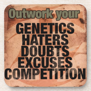 Workout Inspirational Words - Outwork - Motivation Coaster