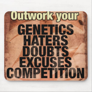 Workout Inspirational Words - Outwork - Motivation Mouse Pad