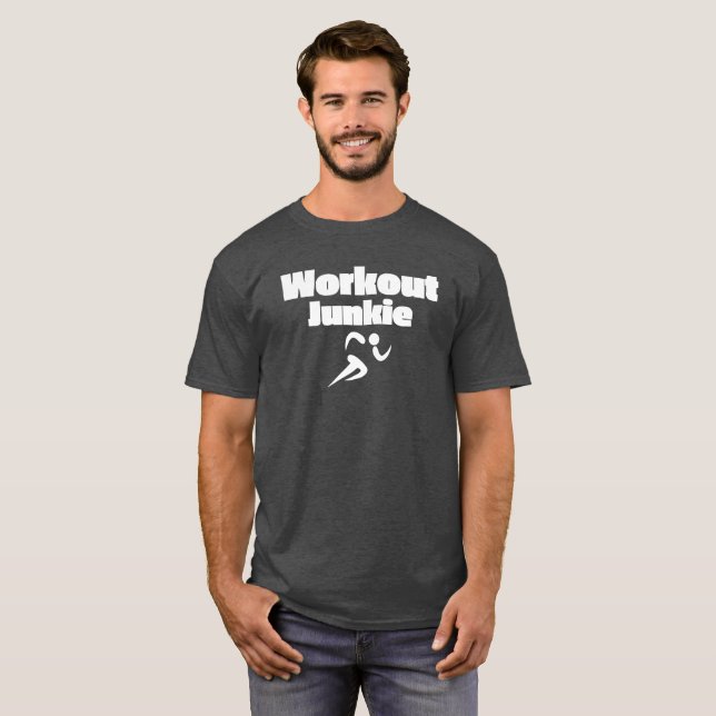 Workout Junkie Men's Basic T-shirt (Front Full)