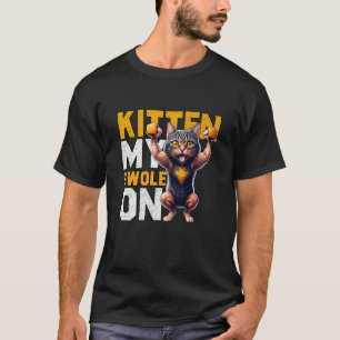 Workout Kitten My Swole On Workout Retro Cat 1 T-Shirt