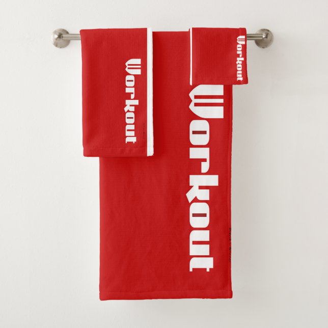  Workout Logo Bath Towel Set (Insitu)