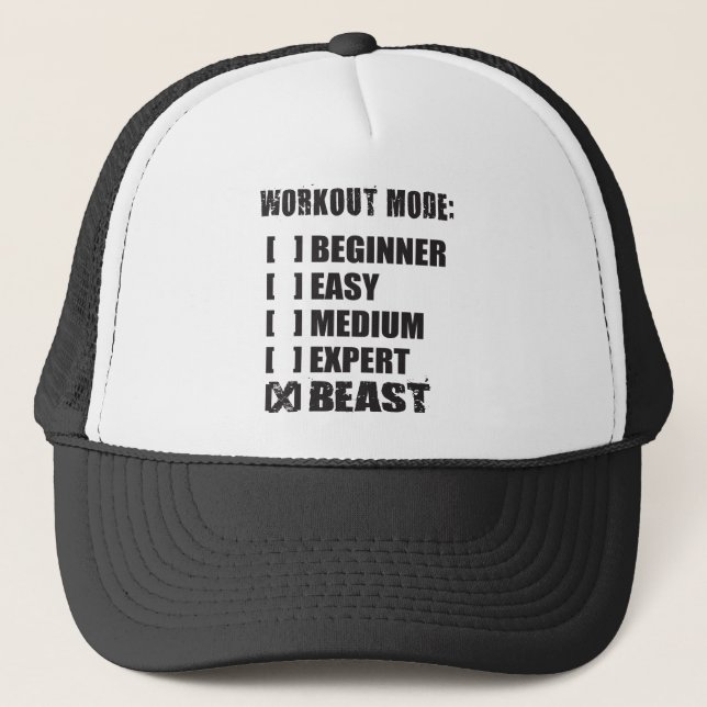 Workout Mode - BEAST Trucker Hat (Front)