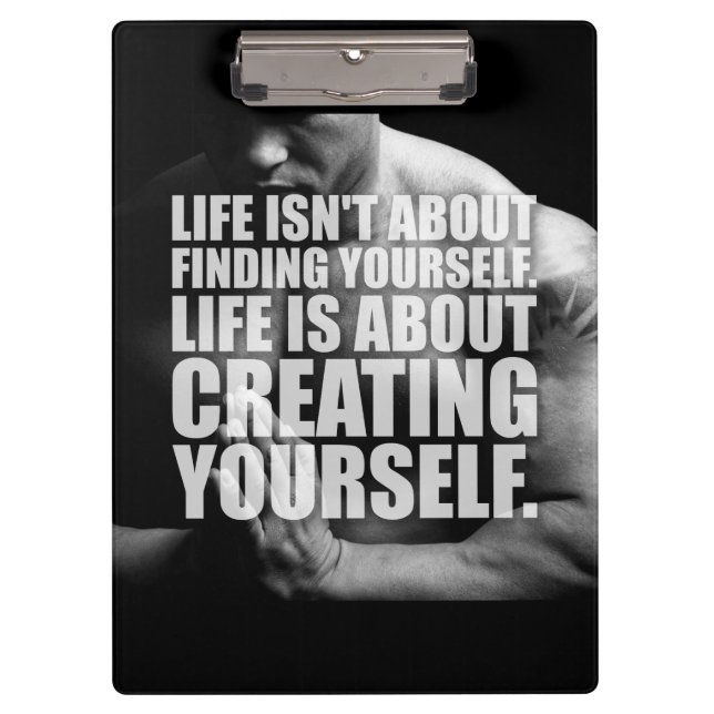 Workout Motivation - Create Yourself Clipboard (Front)
