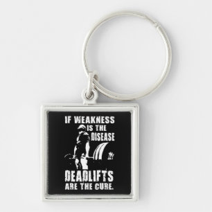 Workout Motivation - Deadlift Is The Cure Key Ring