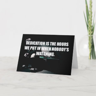 Workout Motivation - Dedication Card