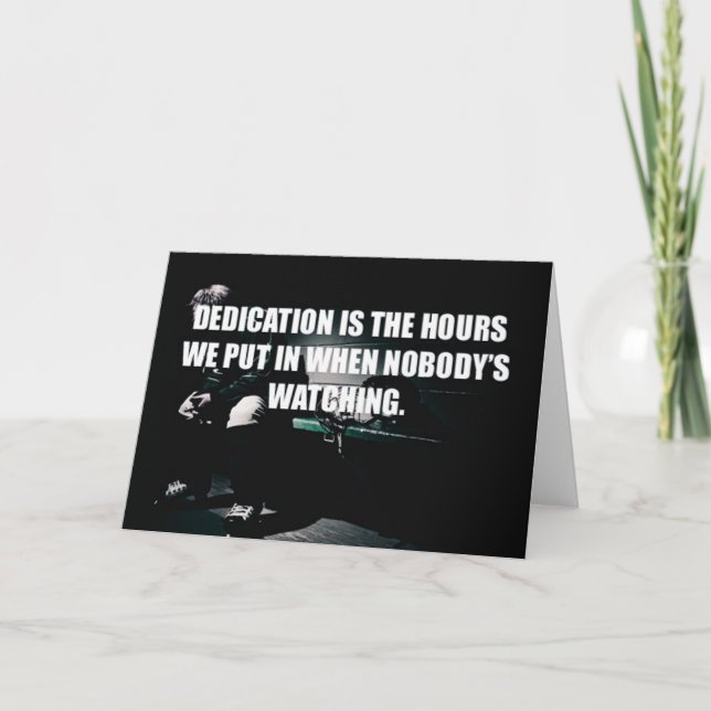 Workout Motivation - Dedication Card (Front)