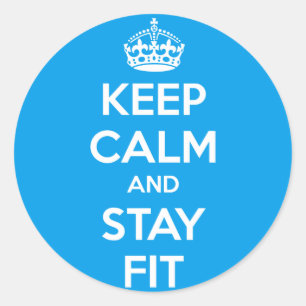 Workout Motivation - Keep Calm and Stay Fit Classic Round Sticker