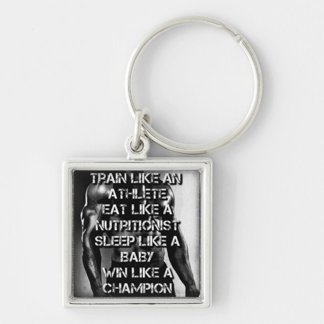 Workout Motivation - Train Like An Athlete Key Ring (Front)