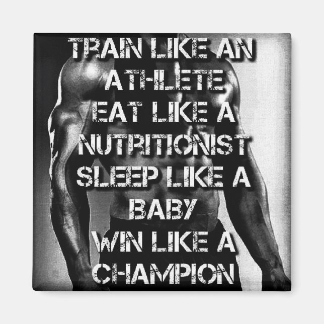 Workout Motivation - Train Like An Athlete Magnet (Front)
