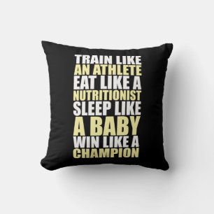 Workout Motivation - Win Like A Champion Cushion