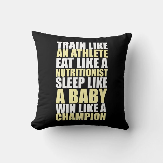 Workout Motivation - Win Like A Champion Cushion (Front)