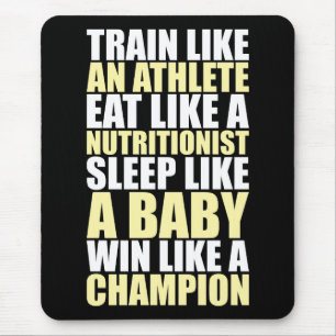 Workout Motivation - Win Like A Champion Mouse Pad