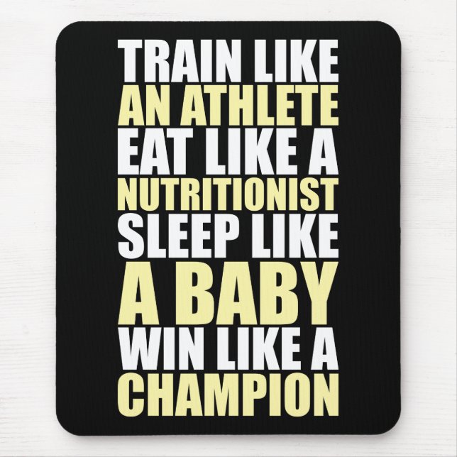 Workout Motivation - Win Like A Champion Mouse Pad (Front)