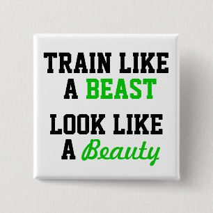 Workout Motivational 15 Cm Square Badge
