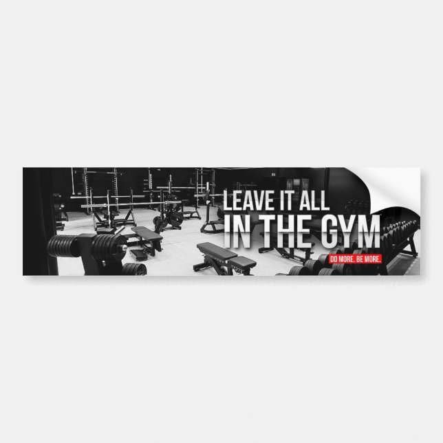 Workout Motivational Bumper Sticker (Front)