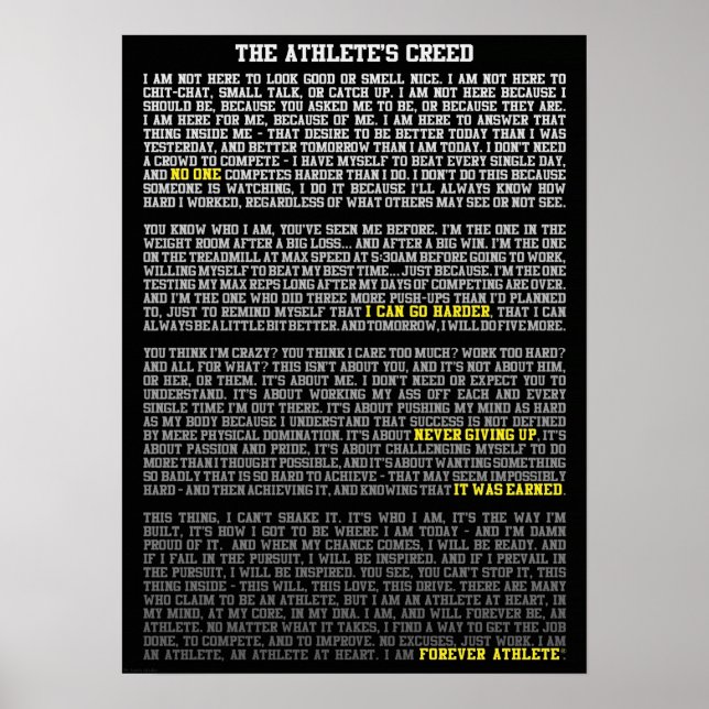 Workout Motivational Poster (Front)