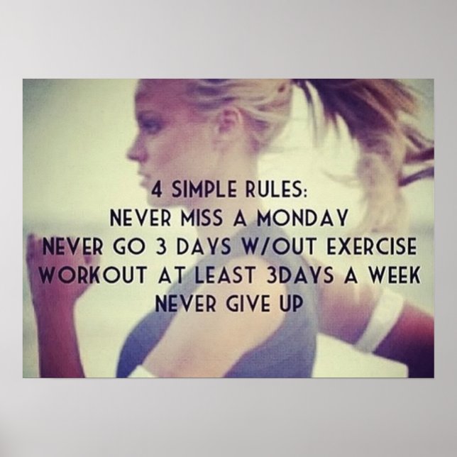 Workout Motivational Poster (Front)