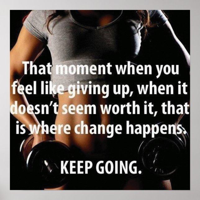 Workout Motivational Poster (Front)